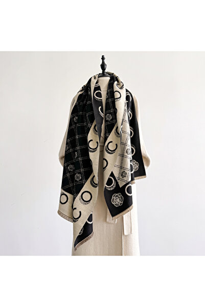 Choice1 black Luxury Designer Brand Winter Blanket Scarf Shawls for Women War...