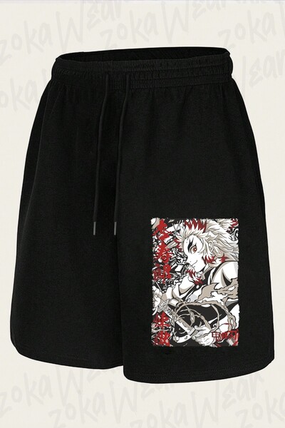 ZOKAWEAR شورت مطبوع بتصميم Demon Slayer x4 للجنسين