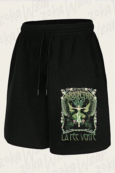 ZOKAWEAR Unisex Absinthe Design Printed Shorts