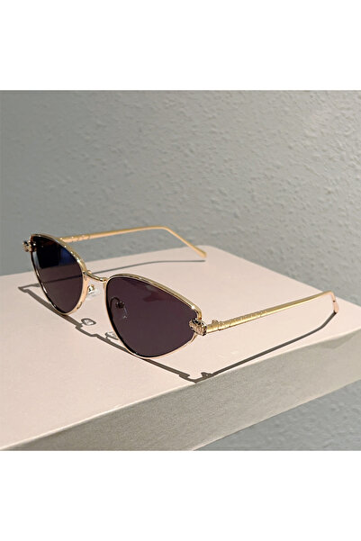 Choice5 golden black KAMMPT Vintage Cat Eye Sunglasses Women Fashion Triangle...