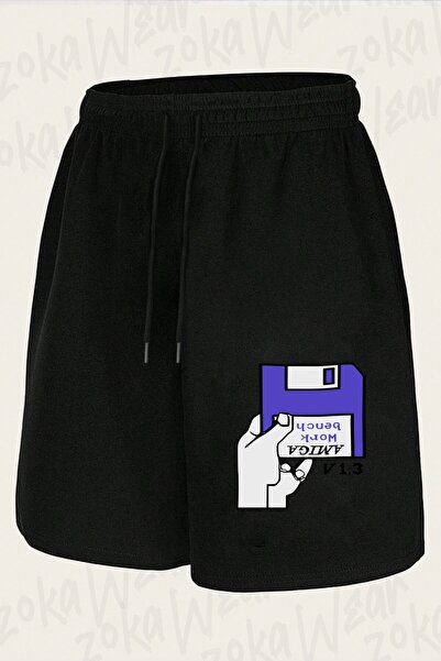 ZOKAWEAR Unisex σορτς με στάμπα Amiga 500