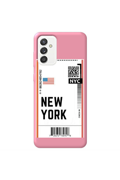 Other Samsung M13 New York NYC Pink Colored Silicone TPU Θήκη