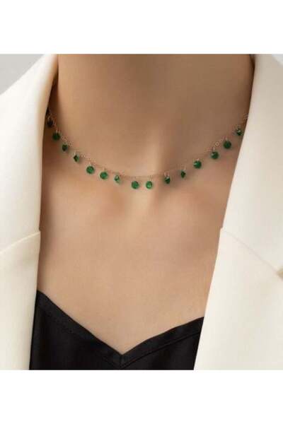 Generic Rhinestone pendant necklace National Day accessories