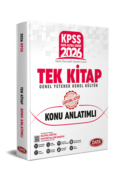 Data Yayınları 2026 KPSS Genel Yetenek - Genel Kültür Tek Kitap Konu Anlatıml...