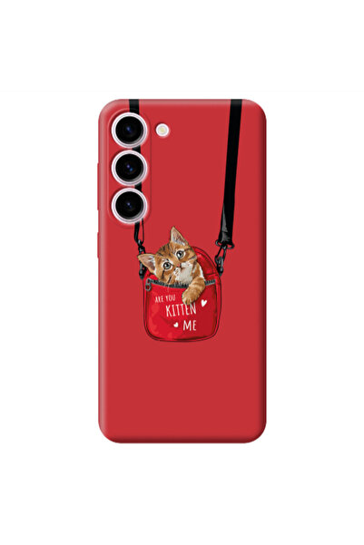 Other Samsung S23 Plus Are you kitten Red Colored Silicone TPU Θήκη