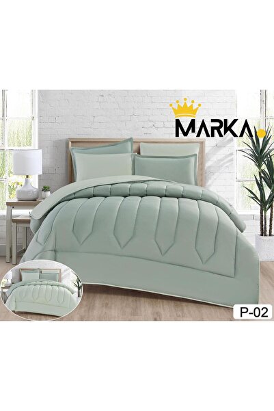 Red Rose Summer Plain Double-Sided Bedspread Set Luxury and Elegance for Your...