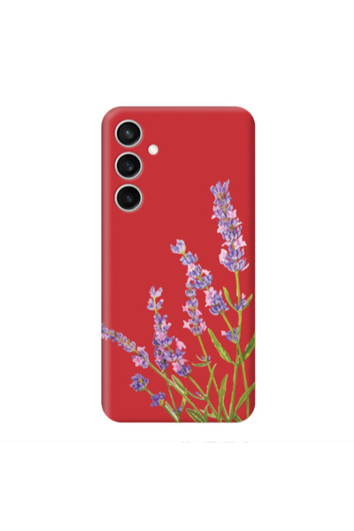 Other Samsung S24 Plus Flowers 8 Red Colored Silicone TPU Θήκη