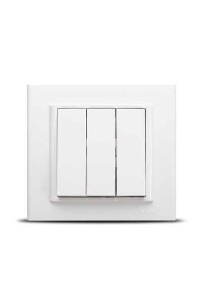 Ovivo Electric Τριπλός Διακόπτης ST Λευκό Ovivo Mina, 401-010200-254
