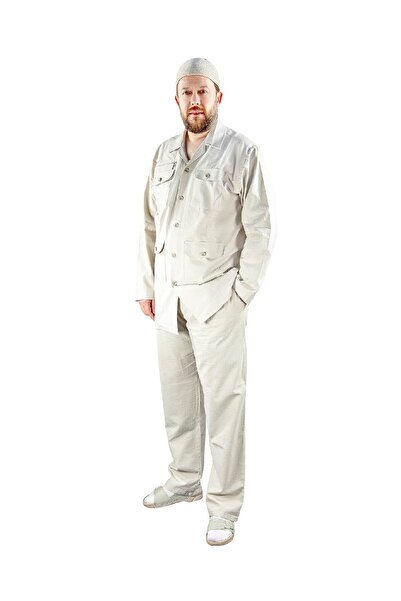 ihvan online Men's Safari Suit Cream-1171