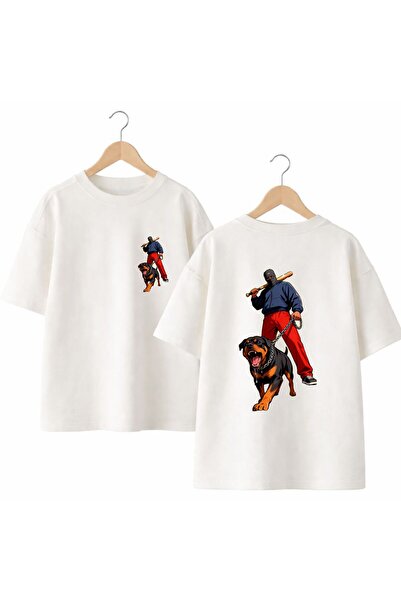 playwear تي شيرت روت بيسبول مطبوع من الخلف والصدر مصنوع من القطن بنسبة 100%، ...