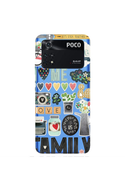 Other Xiaomi Poco M4 Pro 4G Family love home Transparent Silicone TPU Θήκη