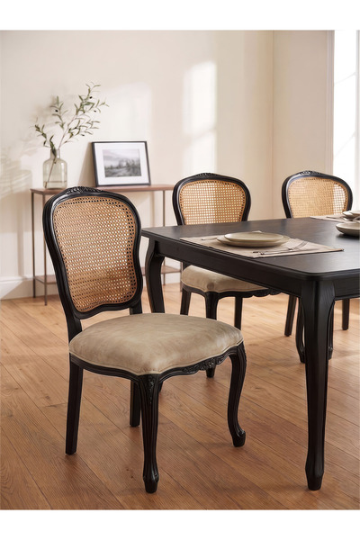 Gazzini Furniture Victoria Hazeranlı Klasik Ahşap İşlemeli Sandalye