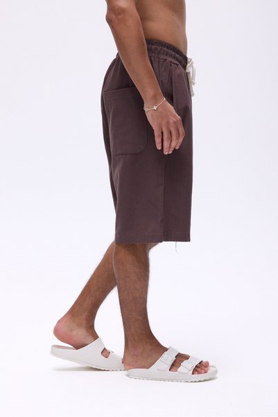 Unreal Co Bel Lastikli Oversize Keten Şort