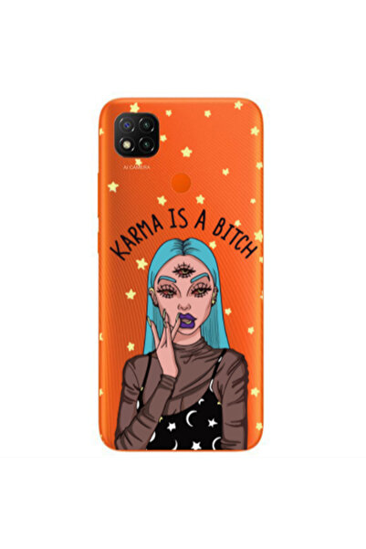 Other Xiaomi Redmi 9c Karma is a bitch Transparent Silicone TPU Θήκη