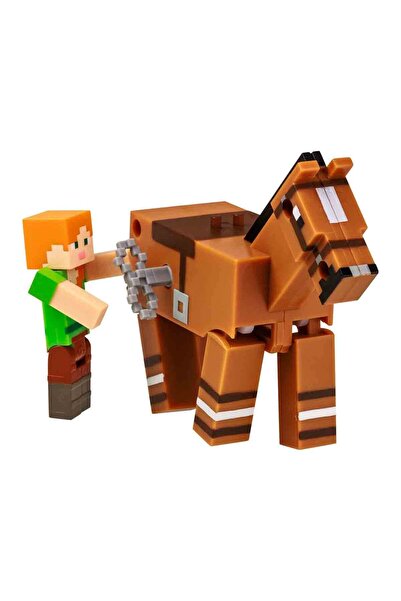 MINECRAFT 3D Kurma Mekanizmalı 2’li Figür Paketi - Alex Ve At