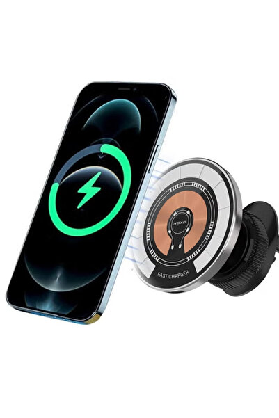 NOXO Incarcator Wireless Magnetic Auto cu Suport Telefon si Inele Magnetice p...