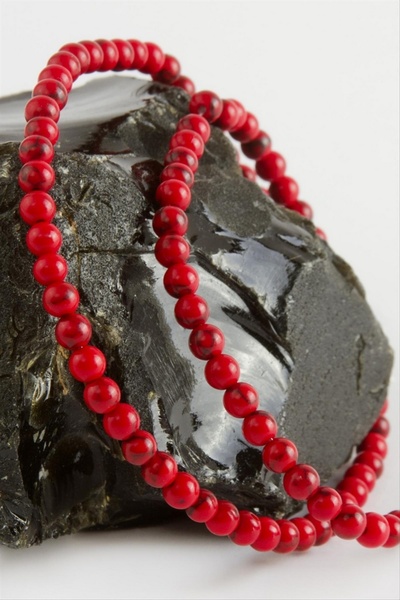 ZERO LAND Zengemtr 4 mm Turquoise Stone (193137) - Red