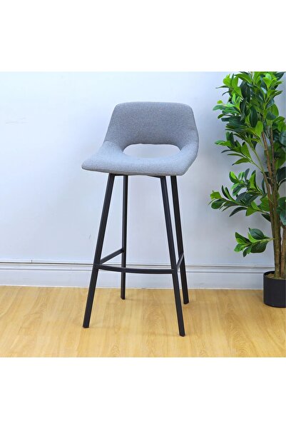 Al Hadaya Mall Elegant Design Fabric Counter Chair - Gray - 99X45X35 cm