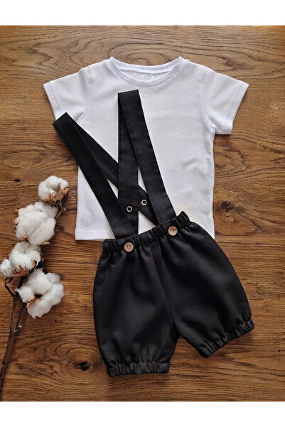 bright moon Unisex Strappy Shorts and T-Shirt Combination Set