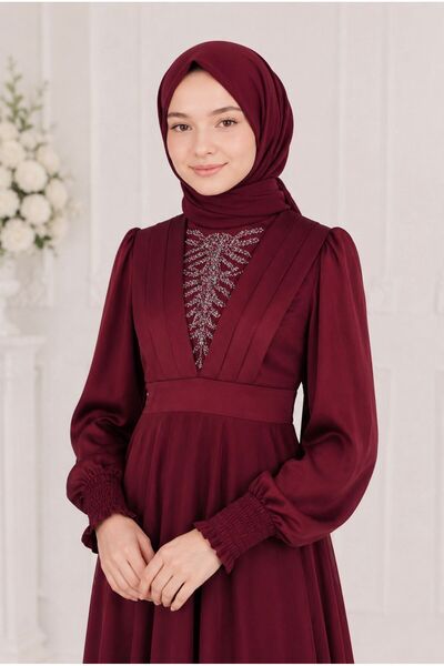esmagül kids ZARA SATEN DÖKÜMLÜ ÖZEL DİKİM ABAYA