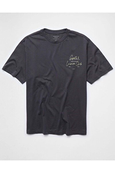 AMERICAN EAGLE تي شيرت برسومات جرافيكية من AE Standard Fit