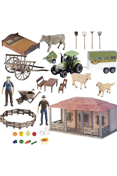 ProNice Set mare Fermă Fermier Casă Gospodină Tractor Animale Unelte Akc