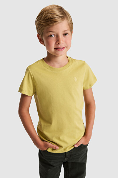 U.S. Polo Assn. Boy's Green Crew Neck Basic T-Shirt 50325555-Vr235