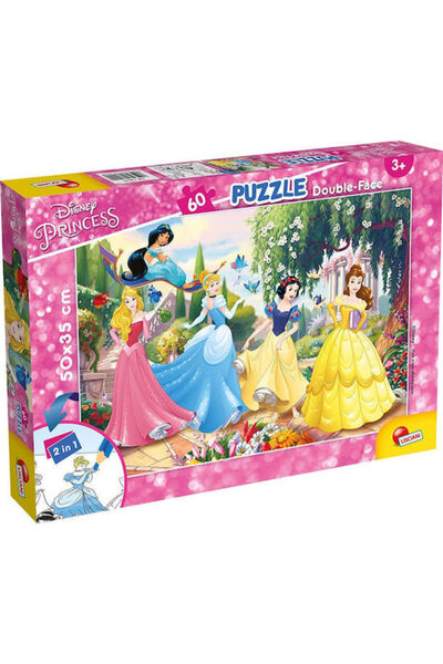 Lisciani Giochi Puzzle pentru copii cu două fețe Prințese Disney 60 piese