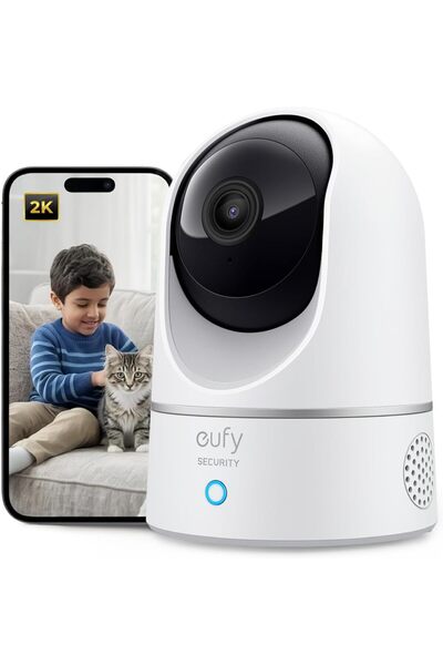 Eufy Security كاميرا أمان منزلية داخلية من يوفي بدقة 2K، مع مساعدات صوتية، تت...