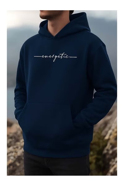ZİYMO Men's Hooded Printed Relaxed Fit Sweatshirt
