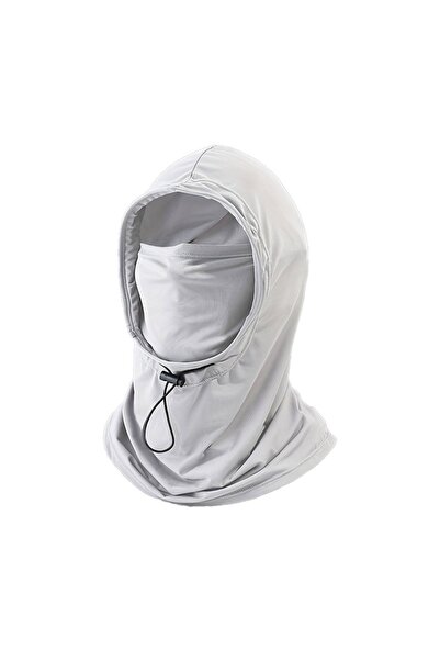 choice2 Light Grey Summer Anti-UV Sun Hat With Mask Shawl Breathable Motorcyc...
