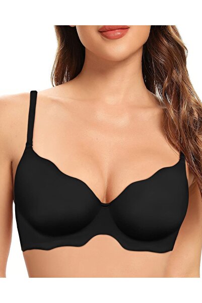 OEM SHEKINI Sutien Tricou Fără Cusături Elegant Confortabil Negru 38/85B