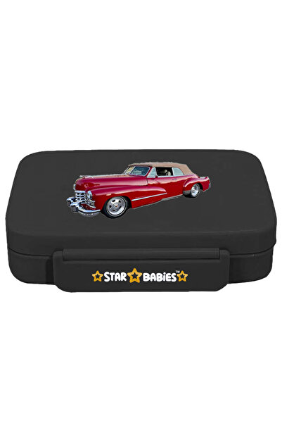 STAR BABiES Retro Car Theme Bento Lunch Box with 4 Compartments, BPA Free, Le...