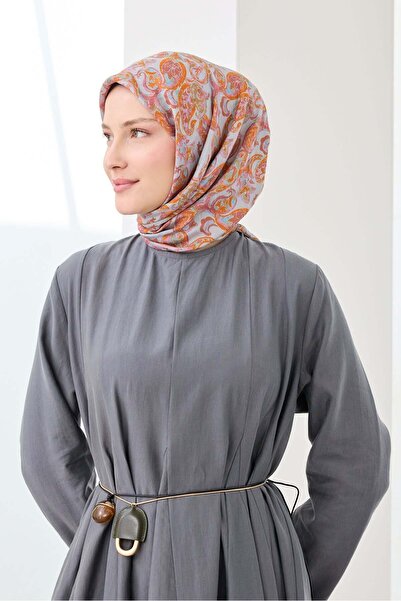 Silk Home وشاح فيلورا باللون البرتقالي العرقي