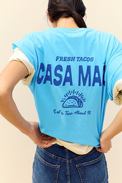 Pull & Bear Taco grafikli tişört