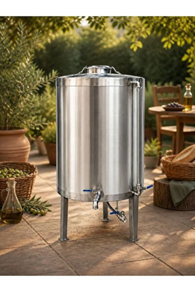 Kaan Coşkun Metal 600 LT KAPASİTE GOSTERGELİ VE CONTALI KAPAKLI KROM TANK
