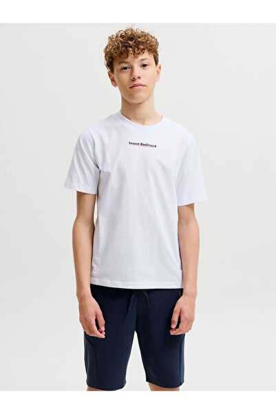 Jack & Jones Junior Tricou cu imprimeu pe spate pentru băieți