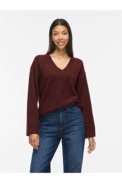 VILA Strickpullover VILIGA V-Ausschnitt