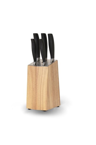 Fissman Set 5 cutite Fissman, otel 420J2, bloc din lemn, ergonomic