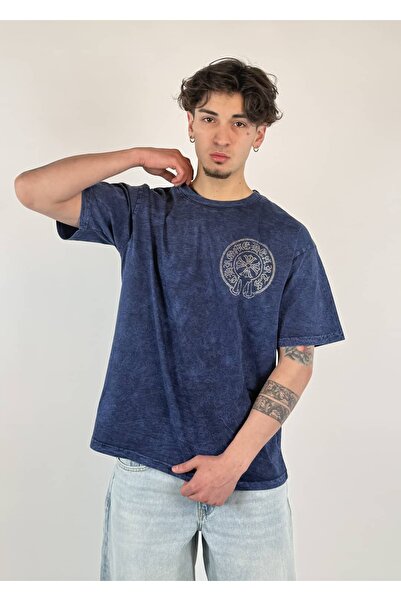 zaee Vintage Washed Stoned Oversize T-Shirt