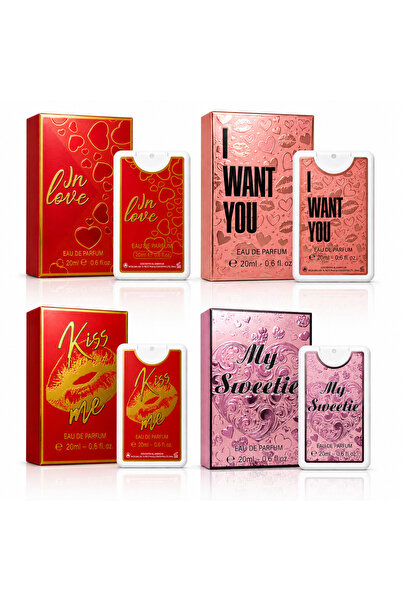 Omerta Apă de parfum pentru femei, Love Collection, set 4 x 20 ml Card Pocket...