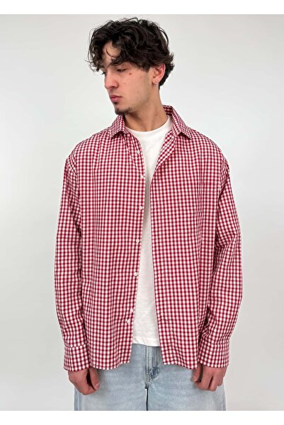 zaee 404 Printed Checkered Oversize Shirt