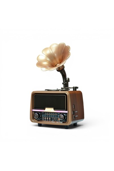 ROYALTREND Nostaljik Gramafon Radyo,Bluetooth Trend Tasarım Nostalji Radyo