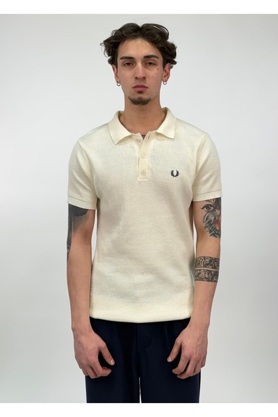 zaee Rib Textured Slim Fit Polo T-Shirt