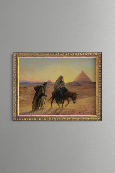 epiqart Flight to Egypt - Vintage Patterned Painting - Fine Model