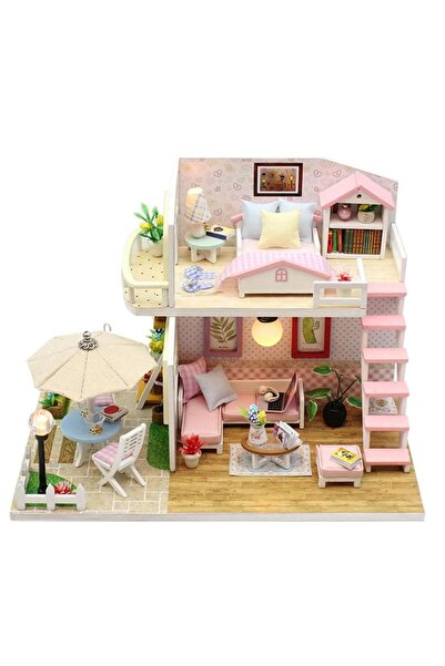 CasaDesteapta.ro Casă Miniaturală DIY „Flash Loft Hut”, Kit din Lemn pentru A...