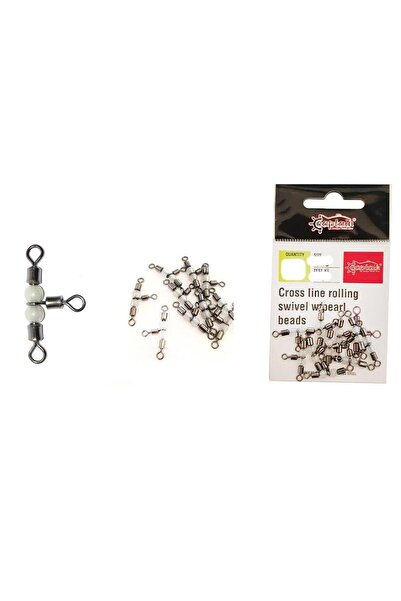 5048 Üçlü Boncuklu Fırdöndü 10 Adet Black Nikel 1x2