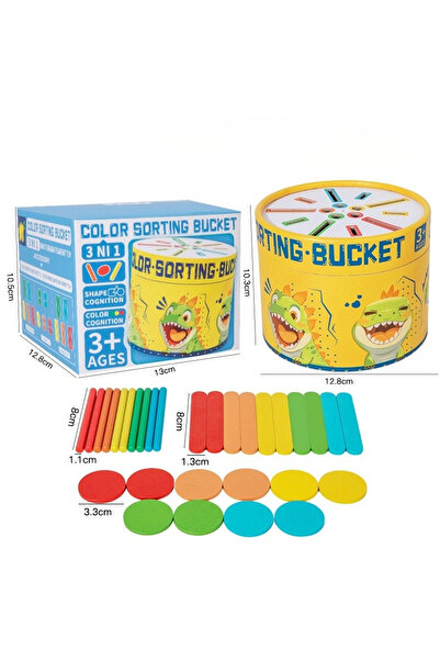 CasaDesteapta.ro Jucarie educativa Montessori 3 in 1 – Sortare culori, bile c...