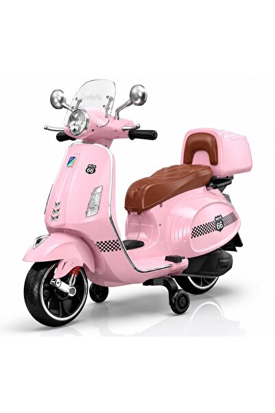 EMPORIO COLLECTION Παιδικό Ηλεκτρικό Σκούτερ Στυλ Βέσπα 12V με Φώτα και Μουσι...