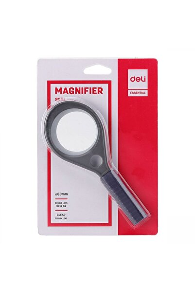 OEM Deli Μεγεθυντικός φακός ρακέτα 3x Πλαστικό blister 55mm Μαύρο (231.9091)